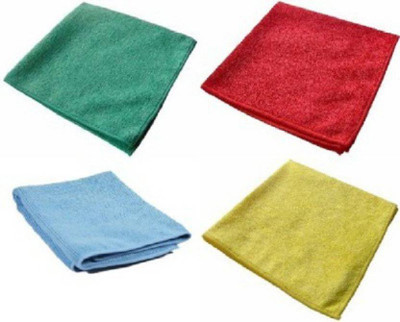 

Sukot Microfiber Soft Plush Car Bike Clean Wash Cloth Wet and Dry Microfibre Cleaning Cloth(Pack of 4)