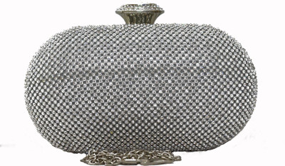 

TANISHKA EXPORT Party Silver Clutch