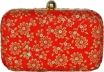 

DUCHESS Party Red, Gold Clutch, Gold;red