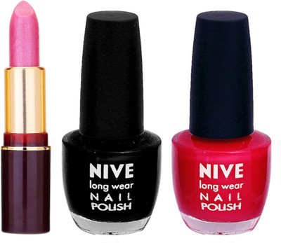 

Nive NIVE NAIL POLISH + LIPSTICK COMBO(Set of 3)