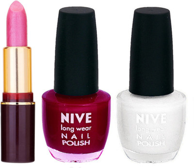 

Nive NIVE NAIL POLISH + LIPSTICK COMBO(Set of 3)