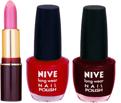 

Nive NIVE NAIL POLISH + LIPSTICK COMBO(Set of 3)