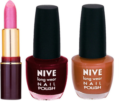 

Nive NIVE NAIL POLISH + LIPSTICK COMBO(Set of 3)