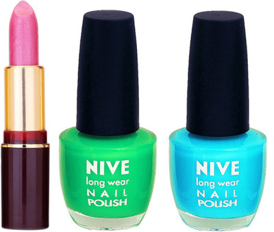 

Nive NIVE NAIL POLISH + LIPSTICK COMBO(Set of 3)