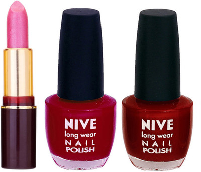 

Nive NIVE NAIL POLISH + LIPSTICK COMBO(Set of 3)