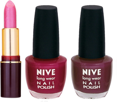 

Nive NIVE NAIL POLISH + LIPSTICK COMBO(Set of 3)