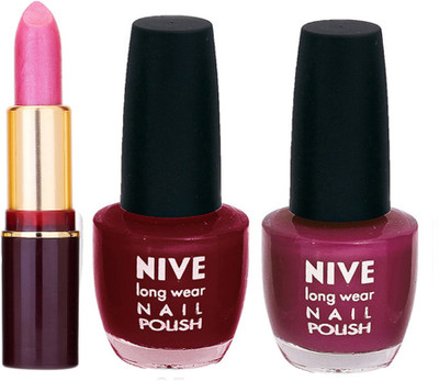 

Nive NIVE NAIL POLISH + LIPSTICK COMBO(Set of 3)