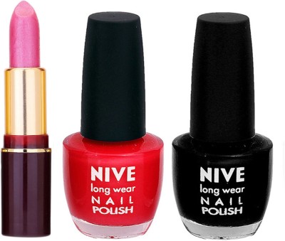 

Nive NIVE NAIL POLISH + LIPSTICK COMBO(Set of 3)