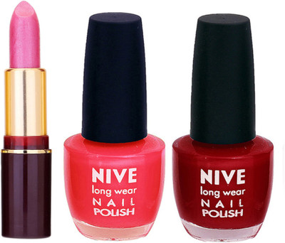 

Nive NIVE NAIL POLISH + LIPSTICK COMBO(Set of 3)