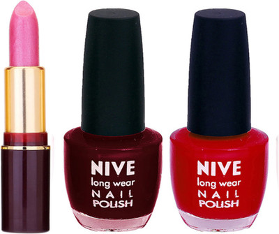 

Nive NIVE NAIL POLISH + LIPSTICK COMBO(Set of 3)
