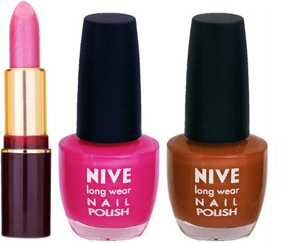 

Nive NIVE NAIL POLISH + LIPSTICK COMBO(Set of 3)