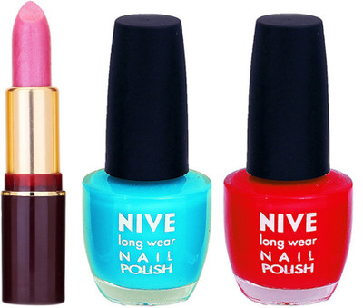 

Nive NIVE NAIL POLISH + LIPSTICK COMBO(Set of 3)