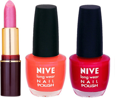

Nive NIVE NAIL POLISH + LIPSTICK COMBO(Set of 3)