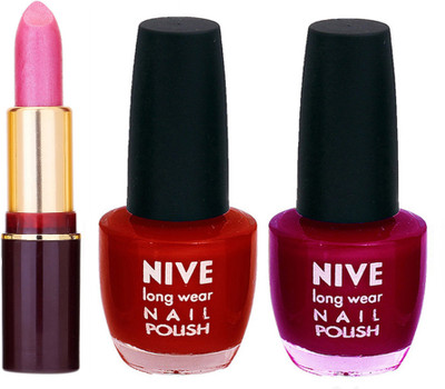 

Nive NIVE NAIL POLISH + LIPSTICK COMBO(Set of 3)