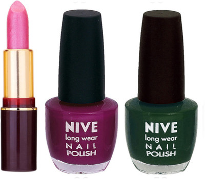 

Nive NIVE NAIL POLISH + LIPSTICK COMBO(Set of 3)