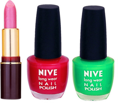 

Nive NIVE NAIL POLISH + LIPSTICK COMBO(Set of 3)
