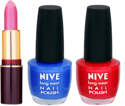 

Nive NIVE NAIL POLISH + LIPSTICK COMBO(Set of 3)