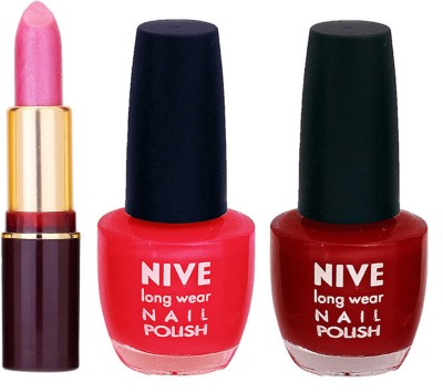 

Nive NIVE NAIL POLISH + LIPSTICK COMBO(Set of 3)