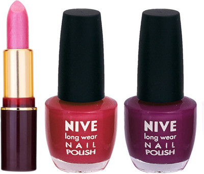 

Nive NIVE NAIL POLISH + LIPSTICK COMBO(Set of 3)