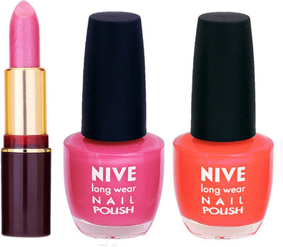 

Nive NIVE NAIL POLISH + LIPSTICK COMBO(Set of 3)
