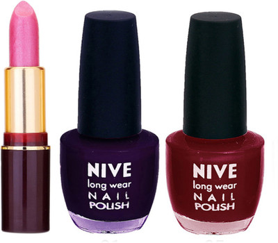

Nive NIVE NAIL POLISH + LIPSTICK COMBO(Set of 3)