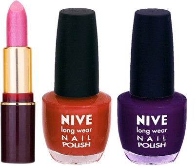 

Nive NIVE NAIL POLISH + LIPSTICK COMBO(Set of 3)