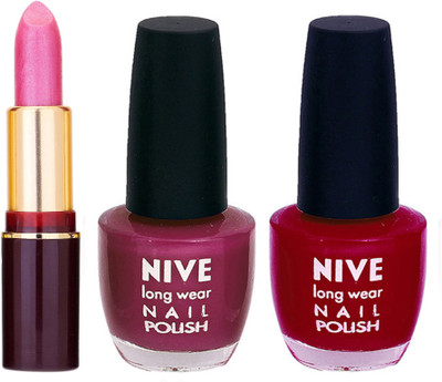 

Nive NIVE NAIL POLISH + LIPSTICK COMBO(Set of 3)