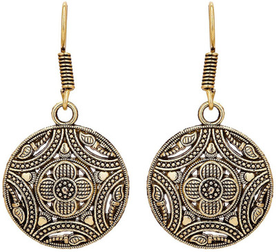 SUBHARPIT Floral Round Light Weight Metal Drops & Danglers