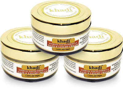 

Khadi Global Eternal Youth Formula Date & Litchi Cream Pack of 3 (Total 150ml)(150 ml)
