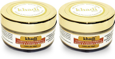 

Khadi Global Eternal Youth Formula Date & Litchi Cream Pack of 2 (Total 100ml)(100 ml)