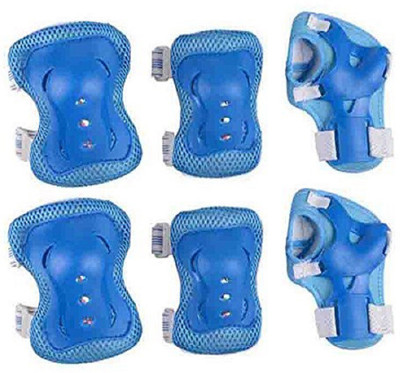 

Italish Skating Roller Riding Stylish Safety Sports Gear Pad For Kids Hand & Knee Protector Skating Guard Combo(Blue