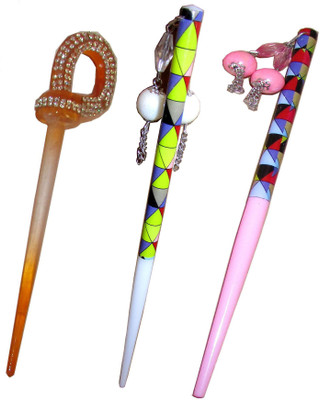 

Pankh Juda Stick Hair Accessory Set(Multicolor)