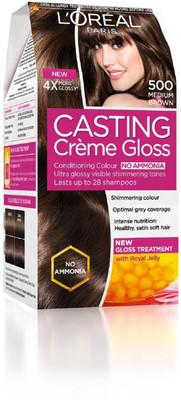 

L'Oreal Paris Casting Creme Gloss 500, 87.5g+72ml Hair Color(medium brown)