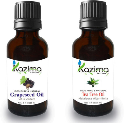 

KAZIMA Combo of Grape seed Oil and Tea tree Oil (Each 15 ml) Hair Oil(15 ml)