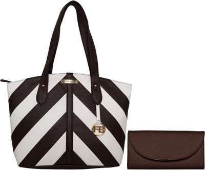 

Flying Berry Hand-held Bag(Brown, White)