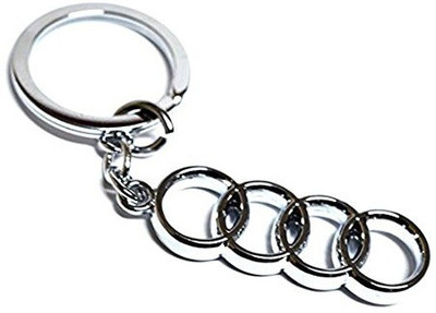 

TAG3 Premium Quality Chrome Metal Audi Car Logo Key Chain