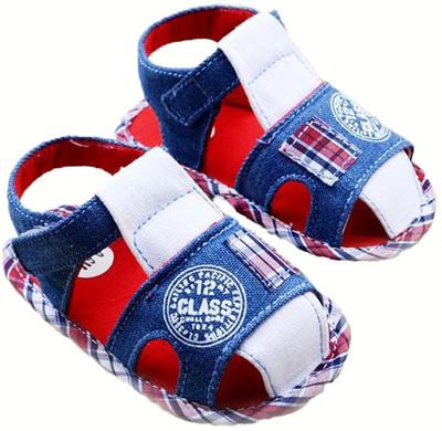 

Baby Bucket Boys Velcro Flats(Blue