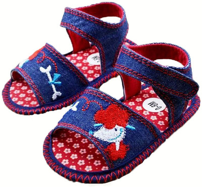 

Baby Bucket Girls Velcro Flats(Blue