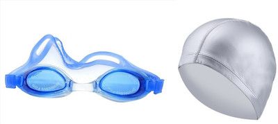 

Sports 101 Aqua Max4 Adult Anti-Fog Goggles and PU Coated Cap Premium Swimming Kit