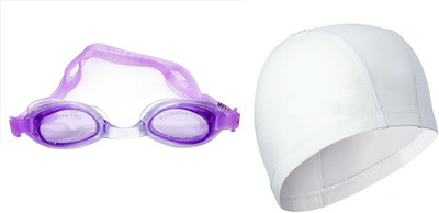 

Sports 101 Aqua Max6 Adult Anti-Fog Goggles and PU Coated Cap Premium Swimming Kit