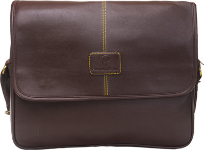 

Pranjals House 14 inch Expandable Laptop Messenger Bag(Brown)