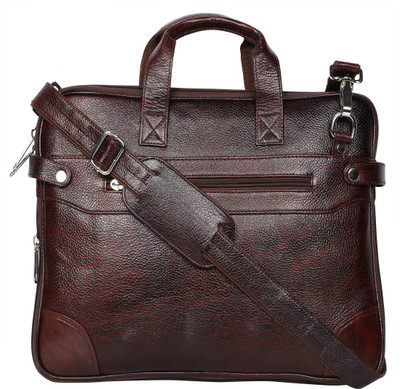 

JL Collections 16 inch Laptop Messenger Bag(Brown), Dark brown