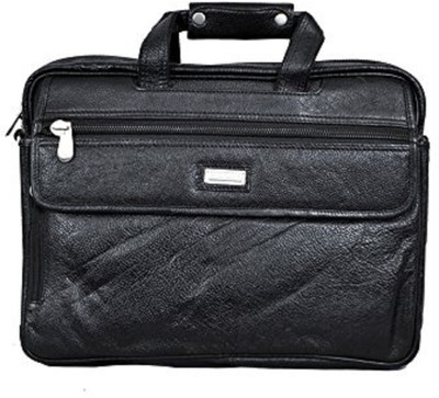 

Hidekin 17 inch Expandable Laptop Messenger Bag(Black), Tan