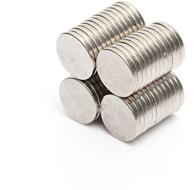 

OK 8mm x 1.5mm Neodymium Disc Shape Magnets; Pack of 50 pcs(Silver)