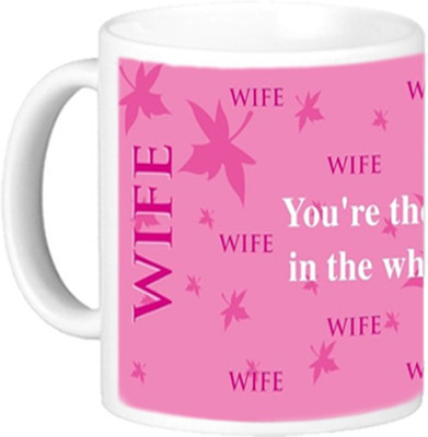 

Akcesstronics Best Wife In The World Plastic Mug(350 ml), White
