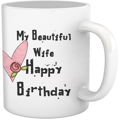 

Stonic Wyf_Luv Ceramic Mug(350 ml), White