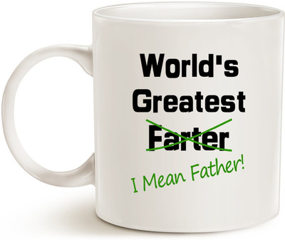 

Stonic Father_Style_Hot_Coffee Ceramic Mug(350 ml), White