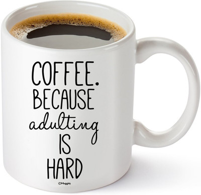 

Stonic Adulting_Coffee Ceramic Mug(350 ml), White