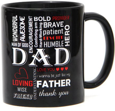 

Stonic DAD_lovE Ceramic Mug(350 ml), White