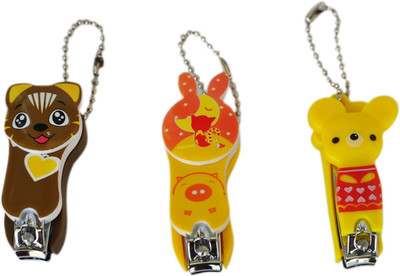 

Trinkets & More - Baby Safe Nail Clipper Cutter | Cartoon Animal Themed | Protected Edges with Filing | Best for Toddlers and Kids (Pack of 2 - Random Colour and Pattern)